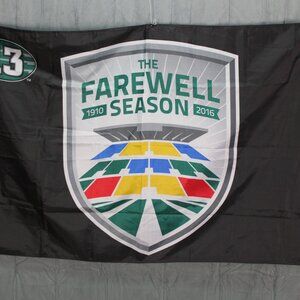 Saskatchewan Roughrider Flag -Taylor Field Farewell Season - Double Sided Flag